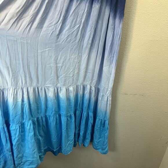 BOHO ME Smocked Tie Dye Maxi Dress SZ S Festival Sundress Hippie Indie Summer - Picture 5 of 10